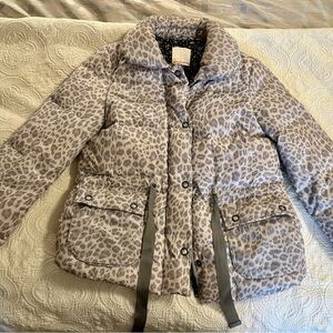 Leopard Print Puffer Jacket